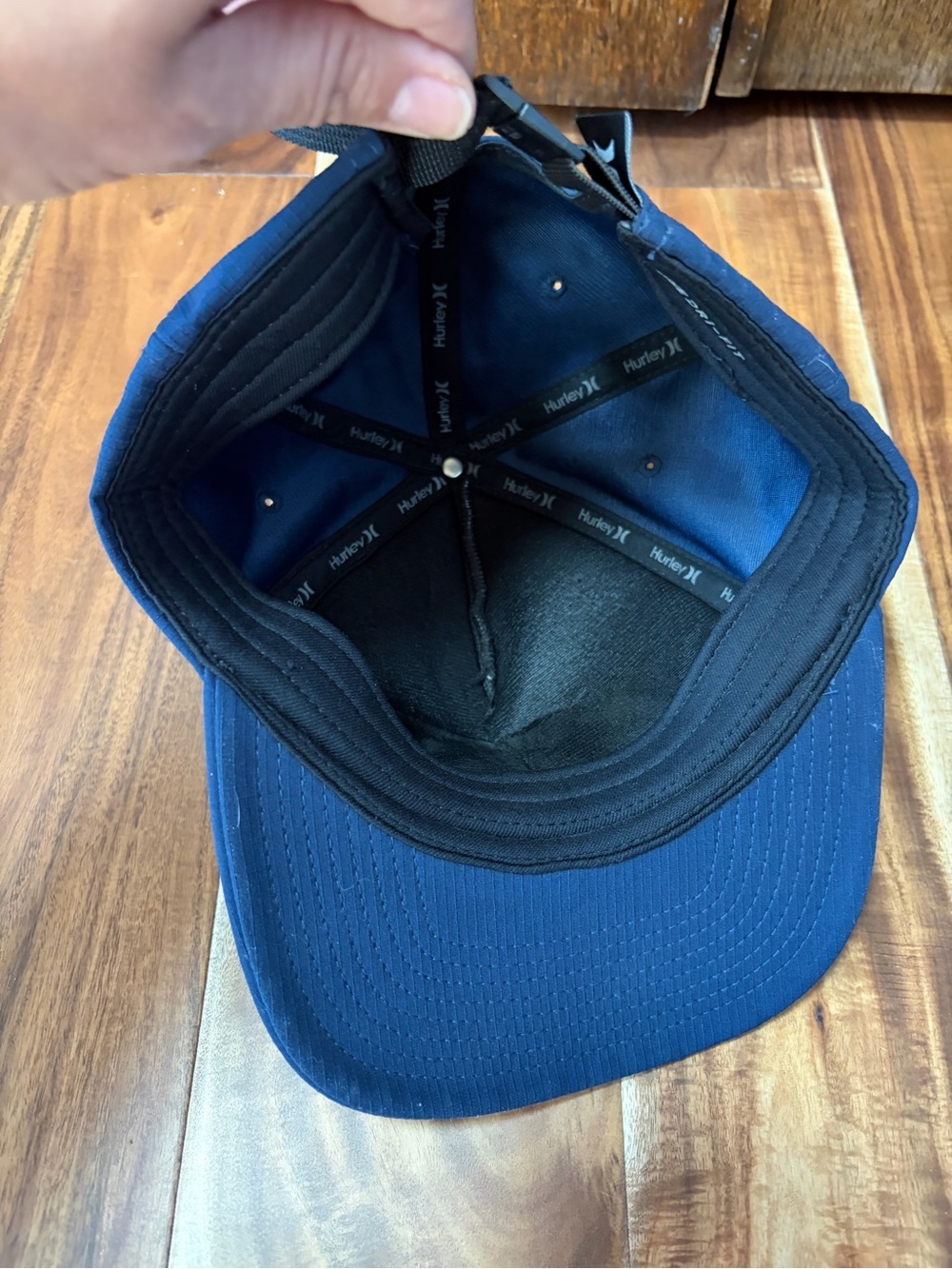 Hurley Nike Dry-Fit Navy Blue Embroidered Logo Adjustable Hat - Picture 4 of 5